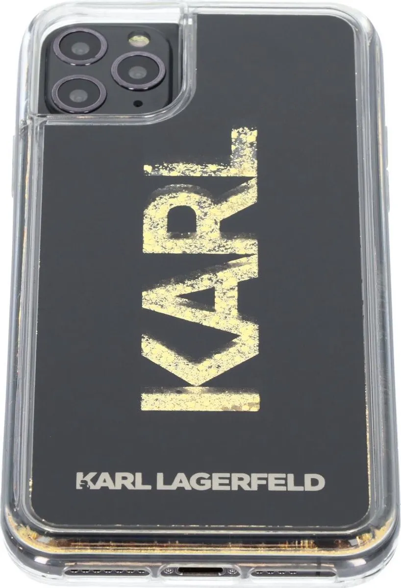 Karl Lagerfeld iPhone 11 Pro Max Hoesje - Zwart/Goud