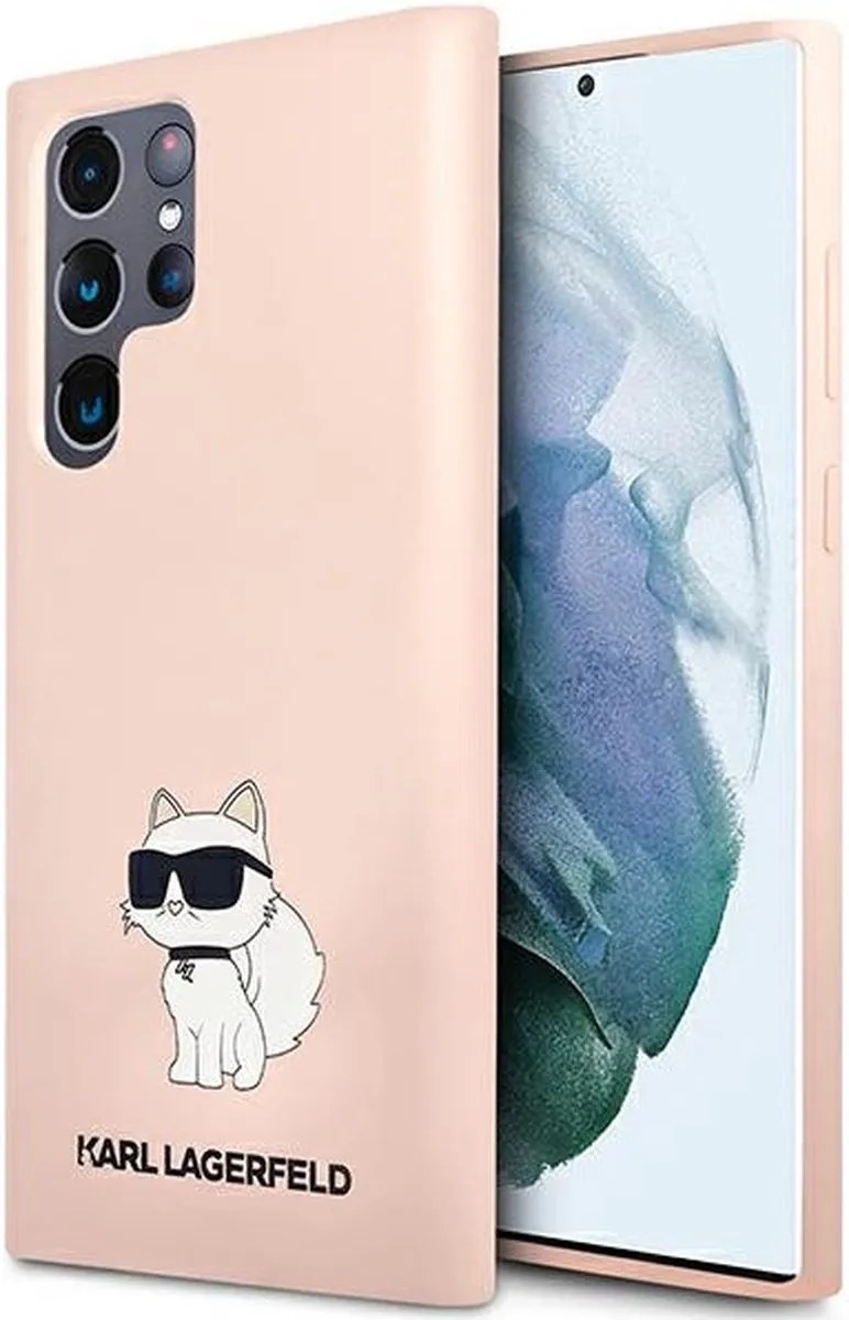 Karl Lagerfeld KLHCS23LSNCHBCP S23 Ultra S918 Hardcase - Roze
