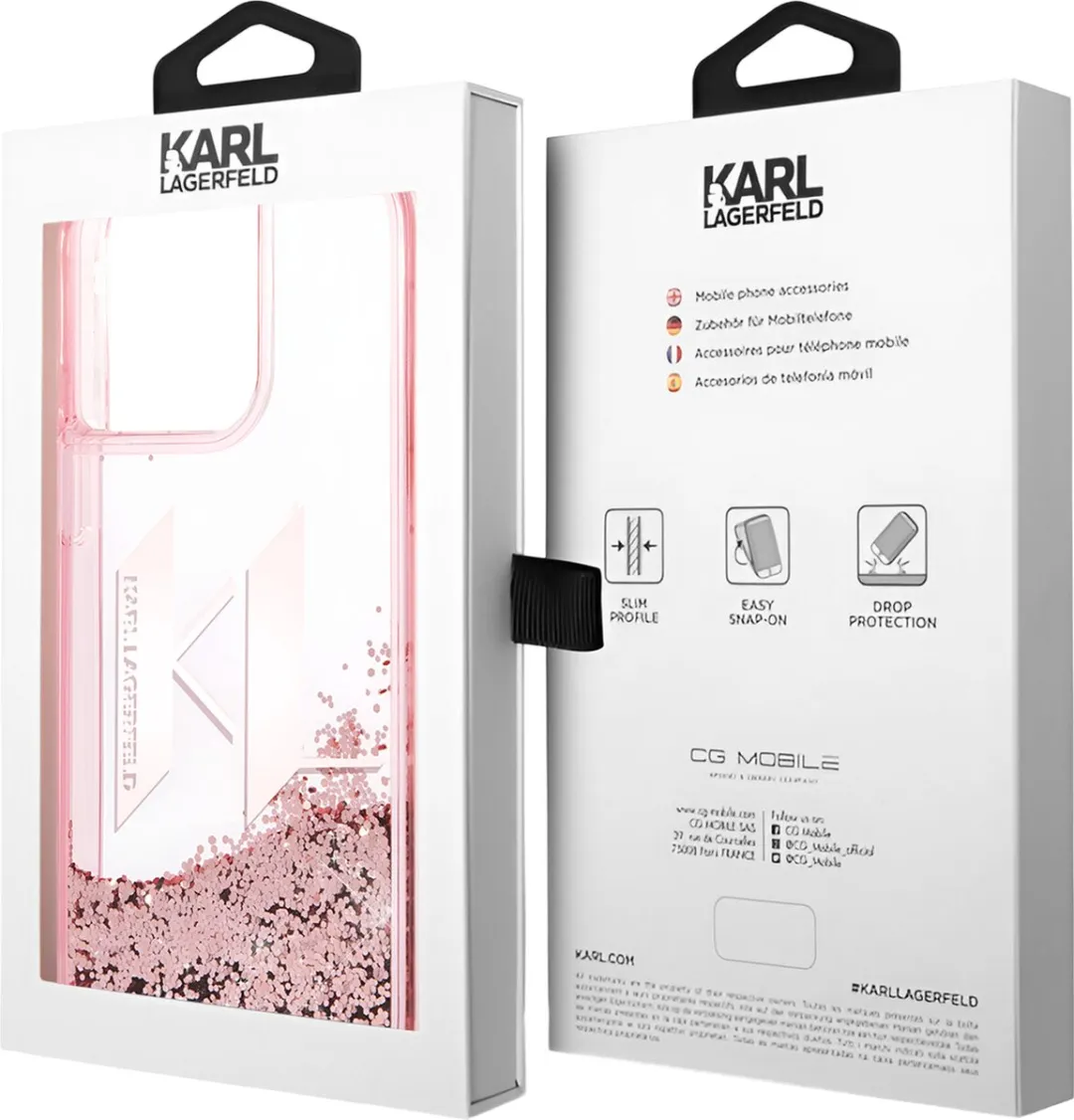 Karl Lagerfeld iPhone 14 Pro Hoesje Roze
