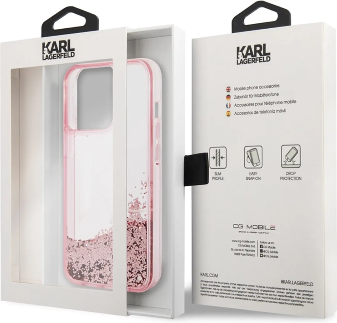 Karl Lagerfeld iPhone 14 Pro Hoesje Roze - H5667 - afbeelding 6 van 6