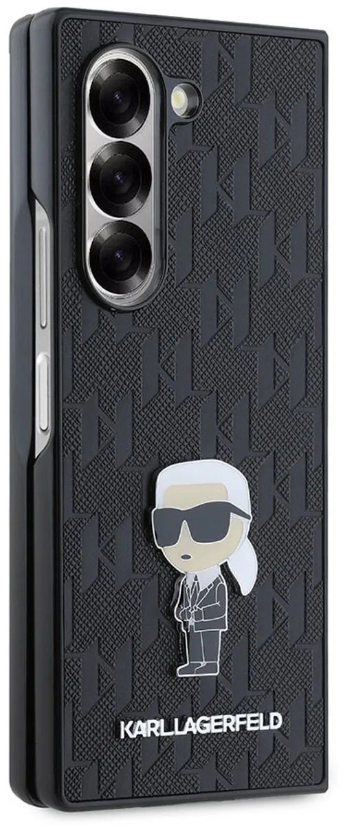 Karl Lagerfeld Saffiano Opvouwbare Beschermhoes Zwart KLHCZFD6SAPKINPK