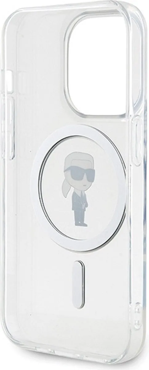 Karl Lagerfeld Ikonik Beschermhoes iPhone 15 Pro MagSafe - Transparant - afbeelding 6 van 6