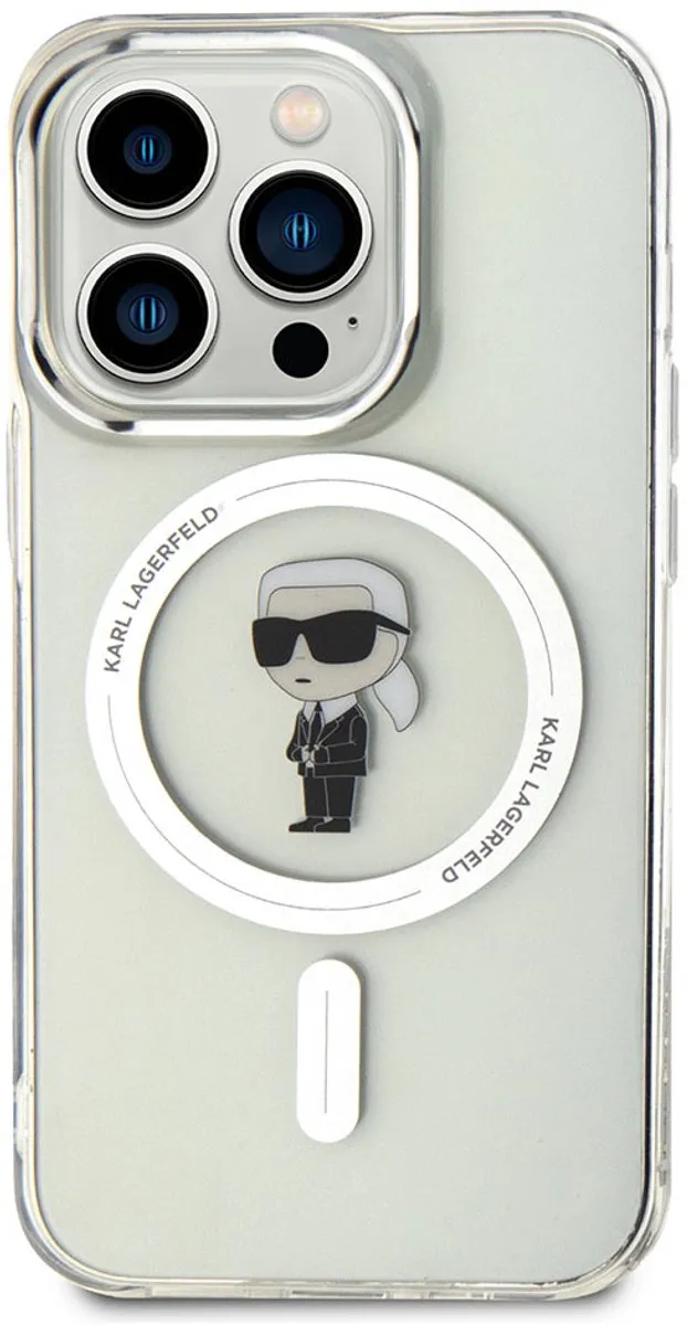 Karl Lagerfeld Ikonik Beschermhoes iPhone 15 Pro MagSafe
