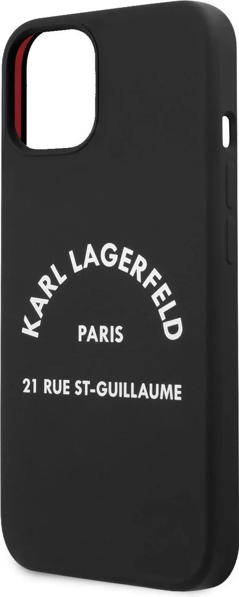 Karl Lagerfeld Silicone Hoesje iPhone 13 Mini - Zwart - MagSafe - afbeelding 6 van 6