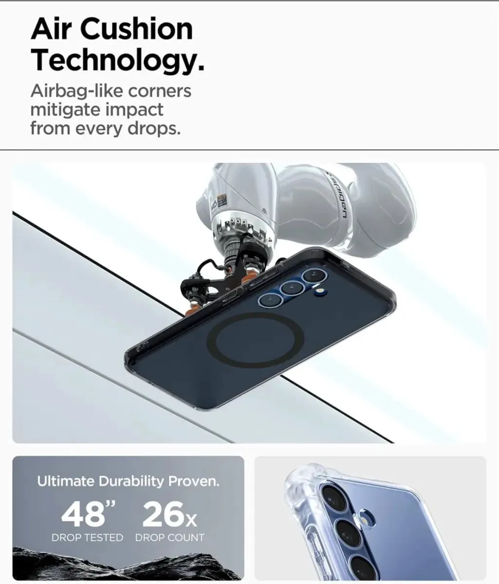Spigen Ultra Hybrid Magfit Back Cover - Samsung Galaxy S25 - Zwart