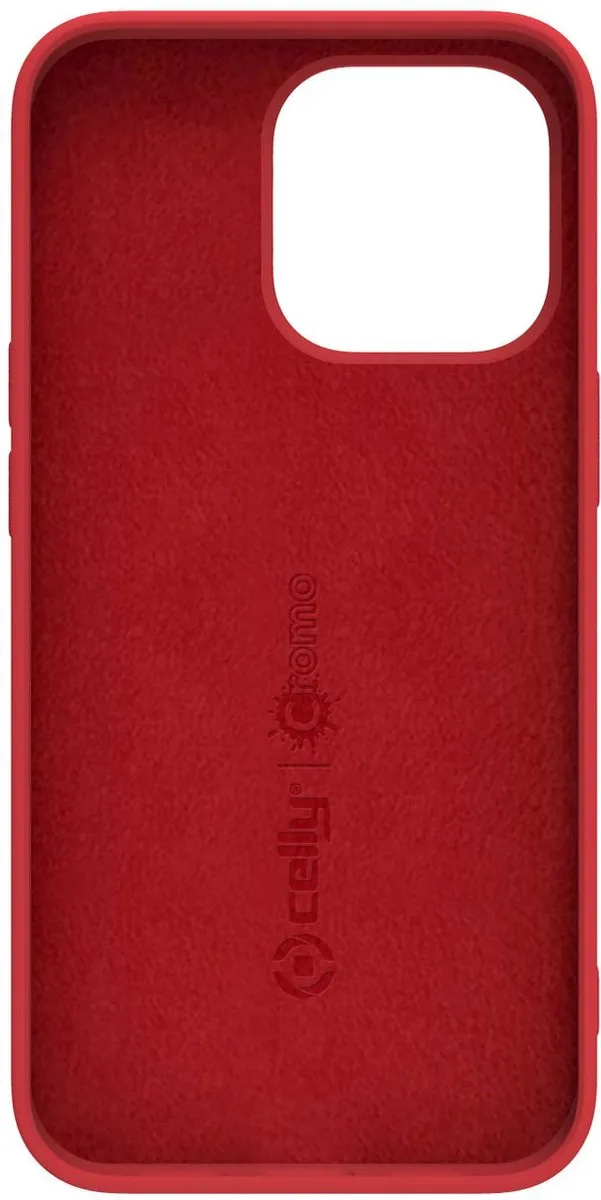 Celly Cromo Siliconen Hoesje iPhone 14 Pro Max - Rood