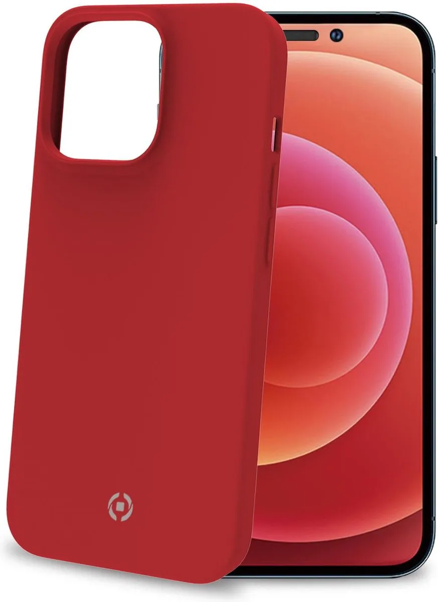 Celly Cromo Siliconen Hoesje iPhone 14 Pro Max - Rood