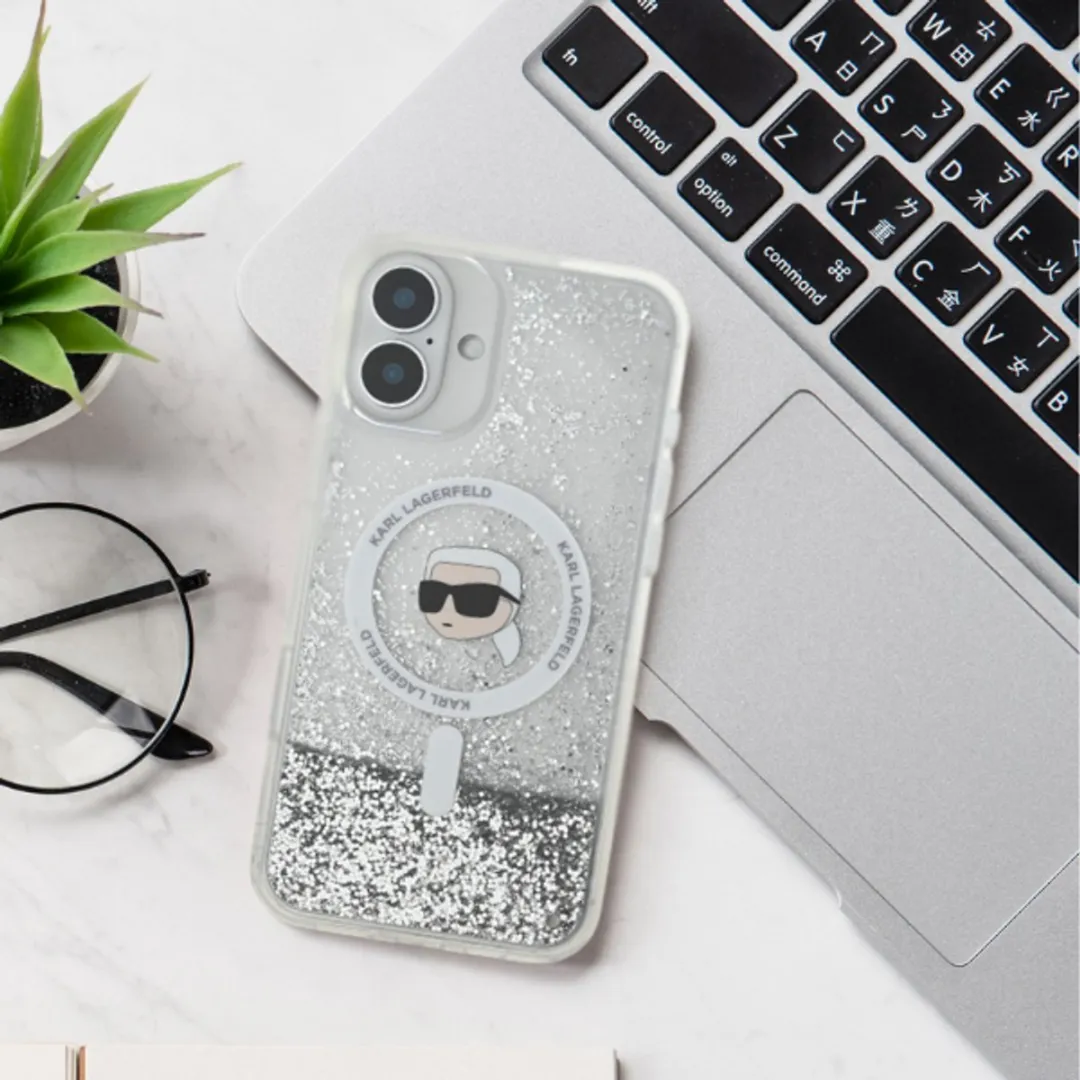 Karl Lagerfeld iPhone 16 Hoesje - Transparent