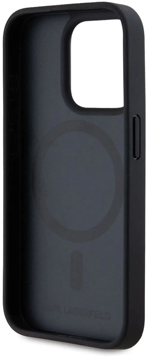 Karl Lagerfeld Hoesje iPhone 15 Pro Max MagSafe - Zwart
