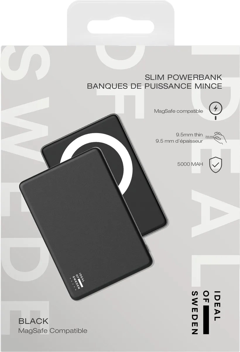 iDeal of Sweden Slanke Powerbank MagSafe 5000mAh - 2x opladen - Zwart