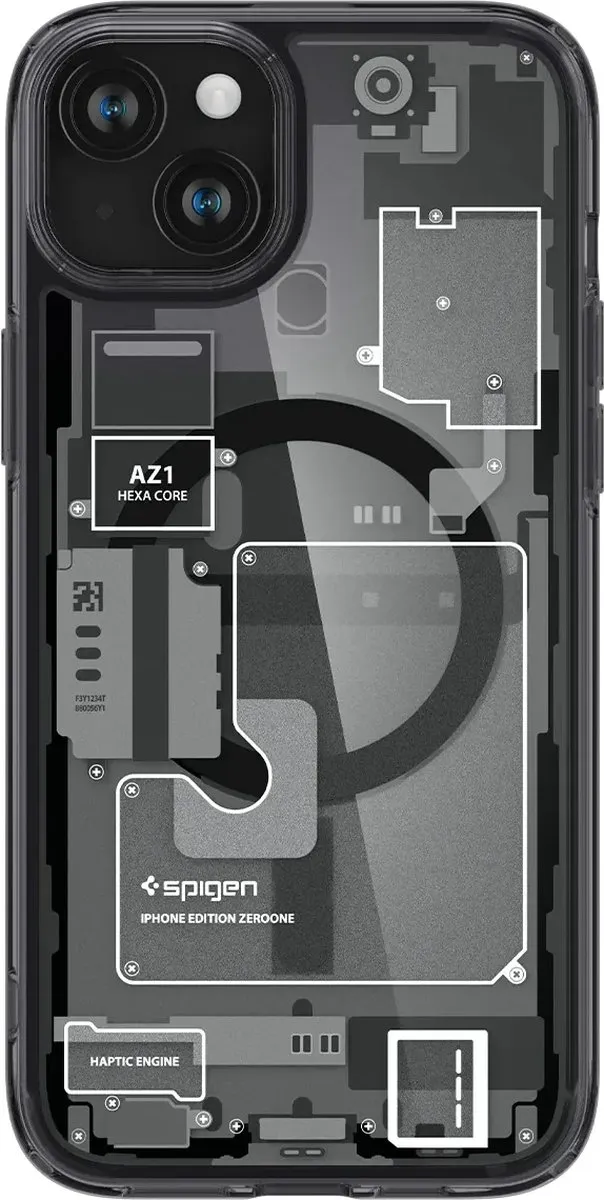 Spigen Ultra Hybrid Zero One iPhone 15 Plus Hoesje - Zwart