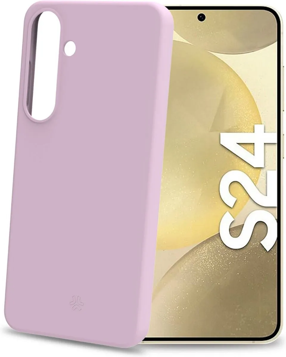 Celly Cromo Siliconen Hoesje Samsung Galaxy S24 - Roze