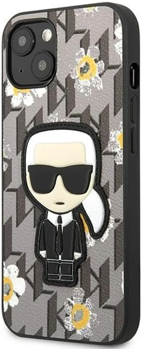 Karl Lagerfeld KLHCP13MPMNFIK1 iPhone Hoesje - Grijs