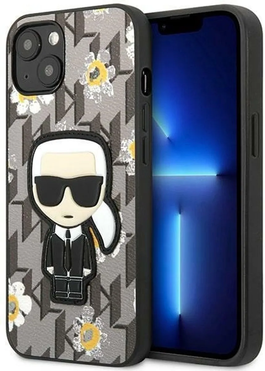 Karl Lagerfeld KLHCP13MPMNFIK1 iPhone Hoesje - Grijs