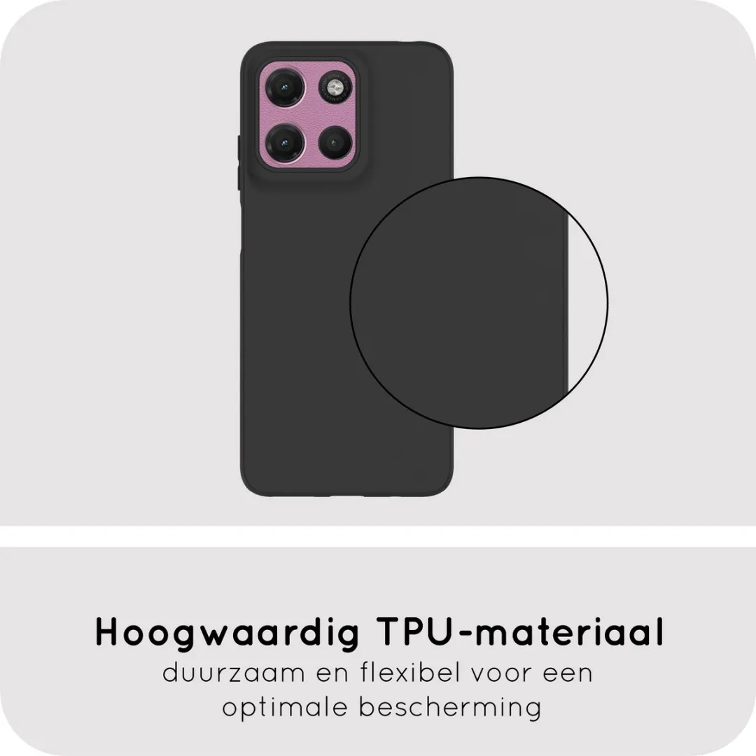 Just in Case Moto G17/G17 Power Siliconen Hoesje - Zwart