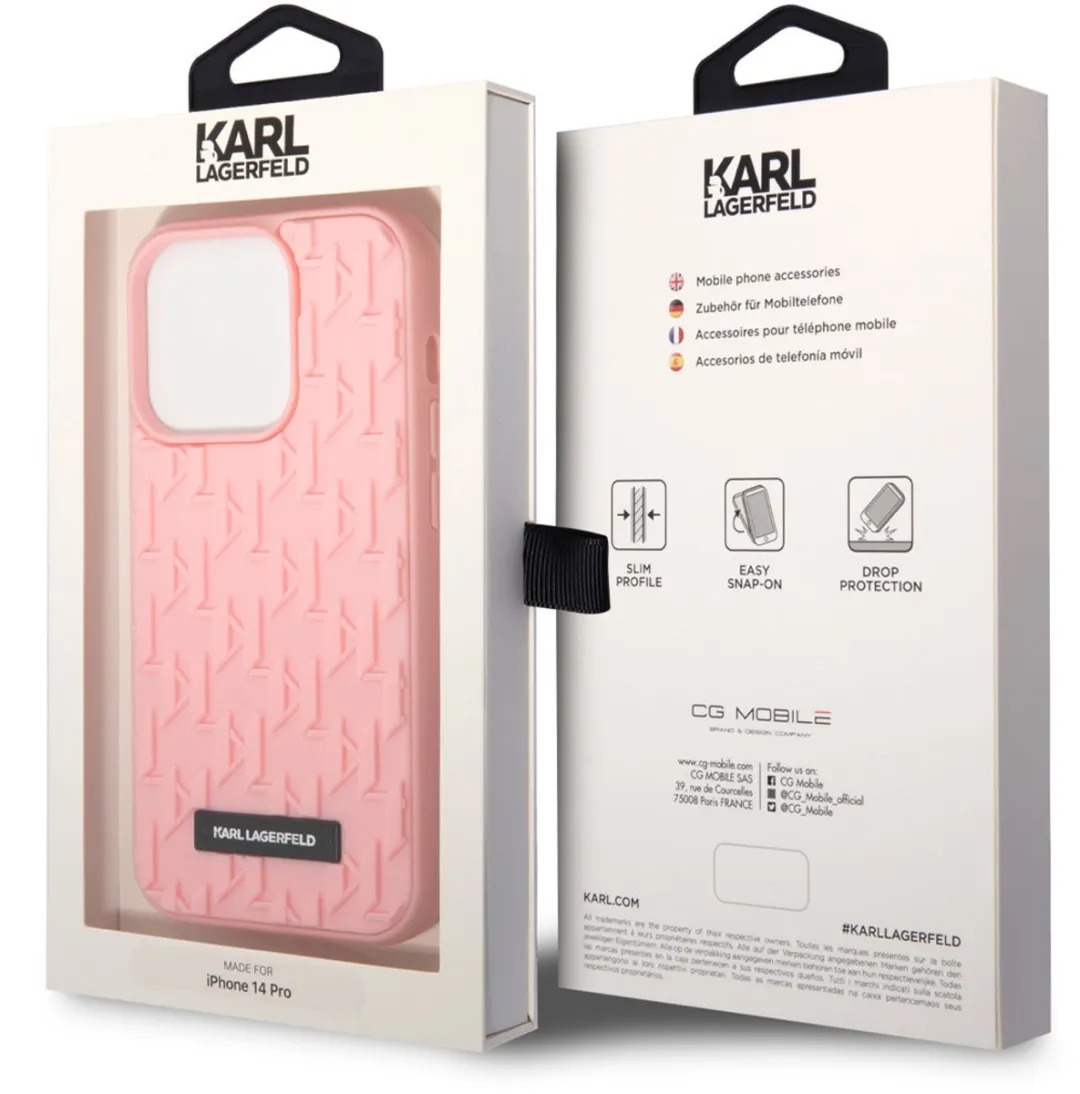 Karl Lagerfeld iPhone 14 Pro Backcase - Roze - TPU - MagSafe