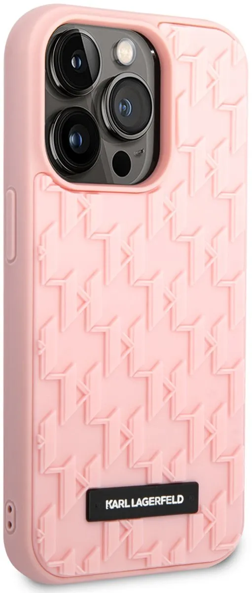 Karl Lagerfeld iPhone 14 Pro Backcase - Roze - TPU - MagSafe - afbeelding 6 van 6