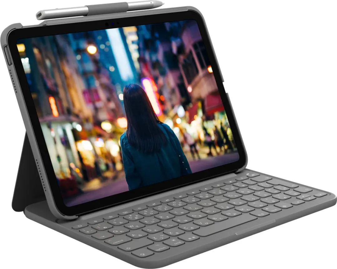 Logitech Slim Folio 920-011413 - Toetsenbordcase Grijs - Apple iPad 10.9"