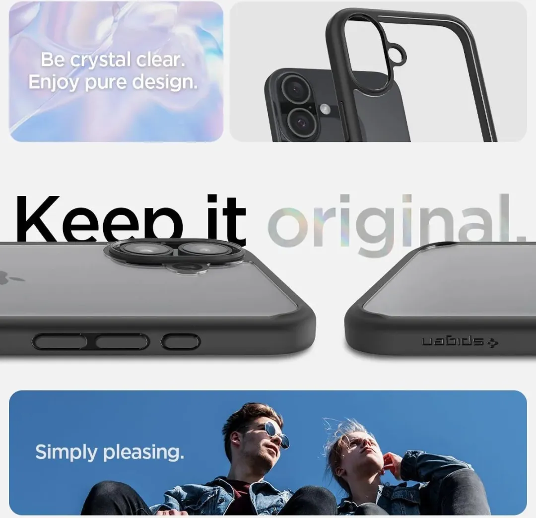 Spigen Ultra Hybrid Hoesje iPhone 16 - Zwart