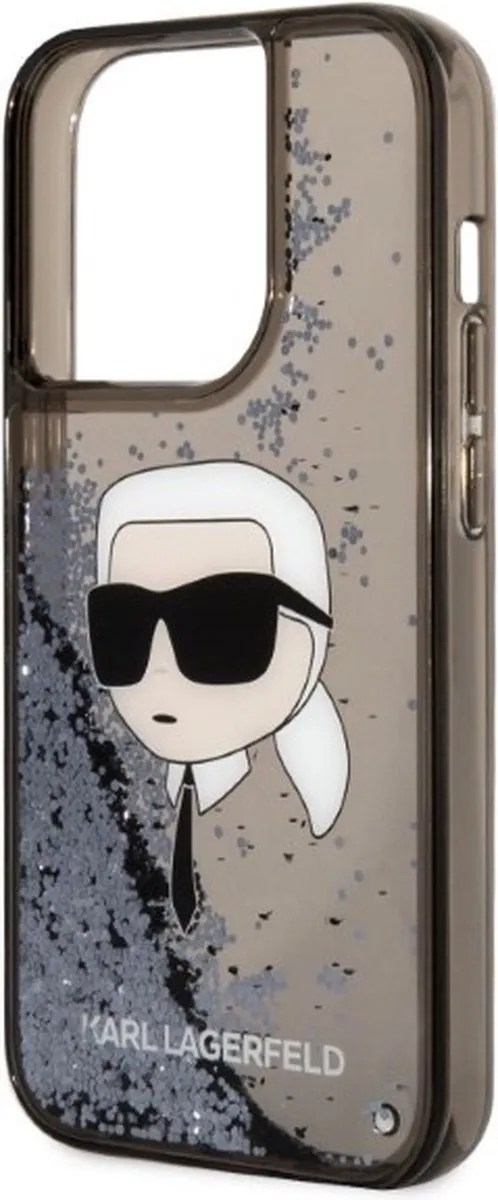 Karl Lagerfeld KLHCP14XLNKHCK iPhone 14 Pro Max Hoesje - Glitter - Zwart