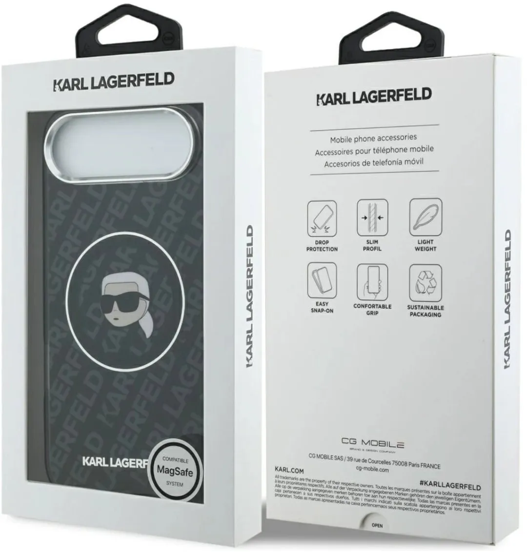 Karl Lagerfeld iPhone 17 Air Hoesje - Magsafe - Zwart