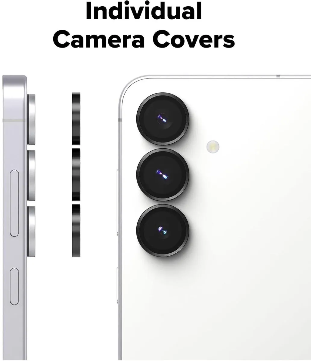 Ringke Frame Glass Camera Beschermer - Samsung Galaxy S25 FE - 2 Stuks - Zwart
