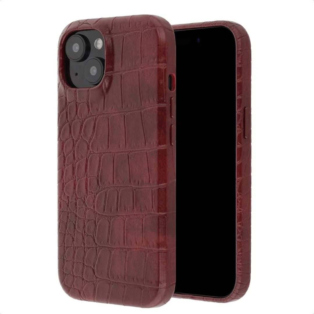 Selencia Hoesje iPhone 15 Croco