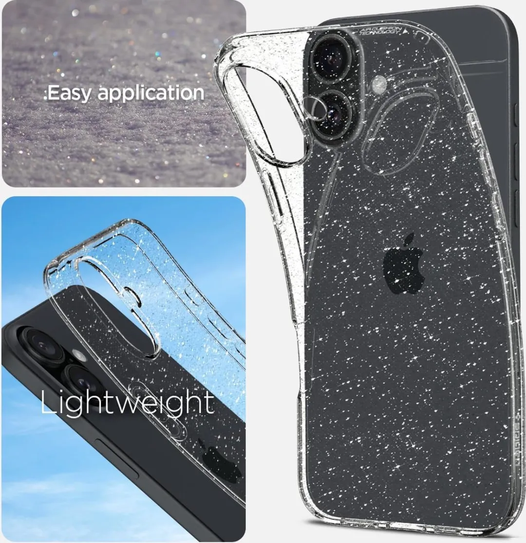Spigen iPhone 16 Liquid Crystal Glitter Quartz Hoesje - Transparant