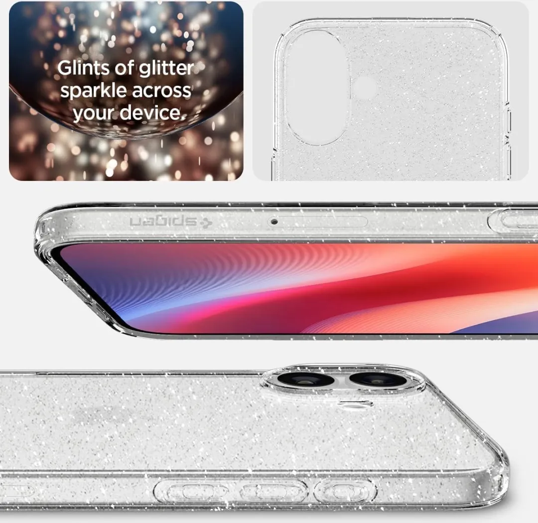 Spigen iPhone 16 Liquid Crystal Glitter Quartz Hoesje - Transparant
