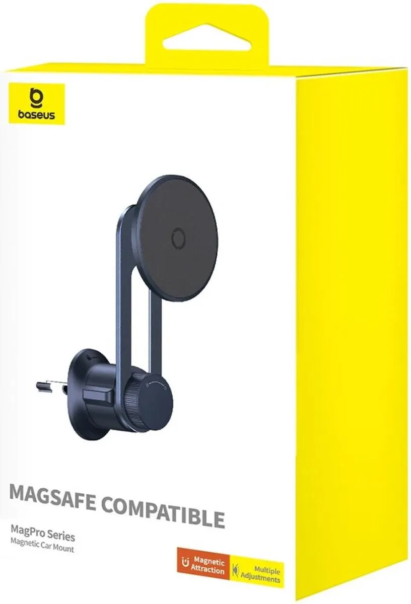 Baseus MagPro Magnetische Telefoonhouder Auto - Zwart - afbeelding 4 van 6