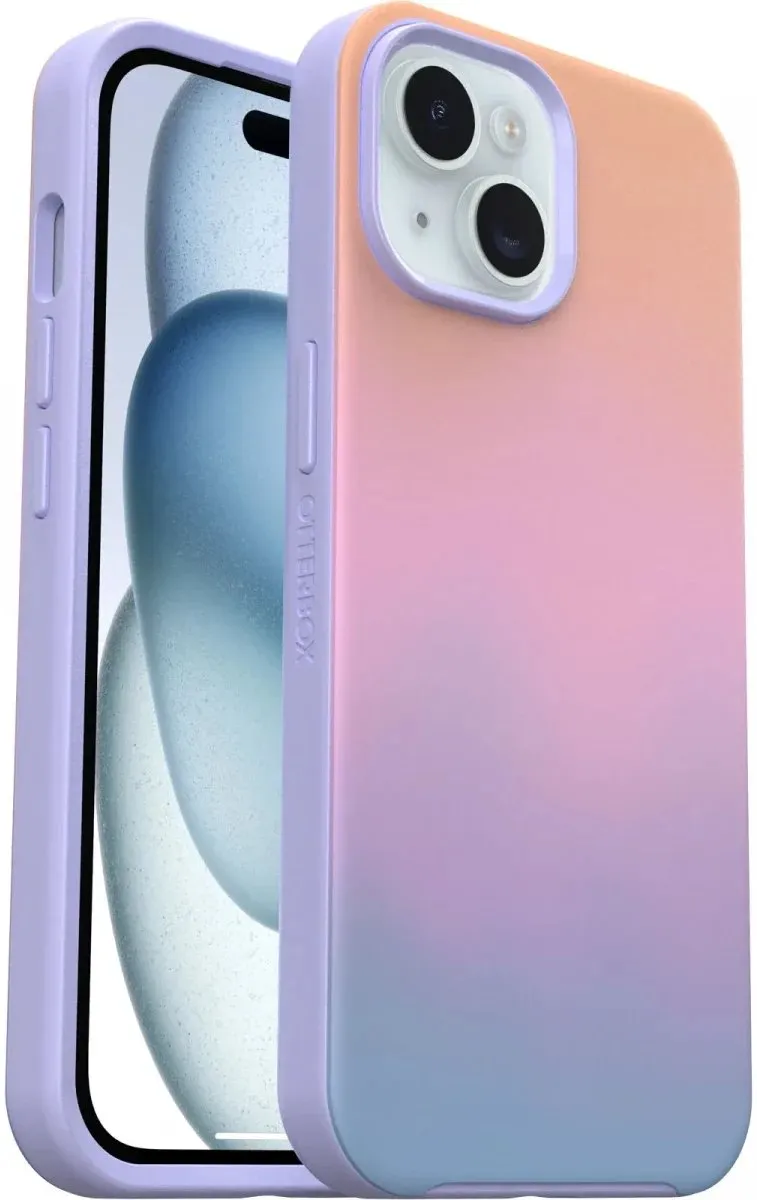OtterBox Symmetry Back Cover iPhone 16e - MagSafe - Paars/Oranje/Roze