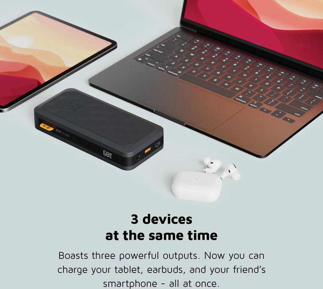 Xtorm Fuel Series 5 67W Powerbank Bundel - 27.000mAh - 8x Smartphone - Zwart