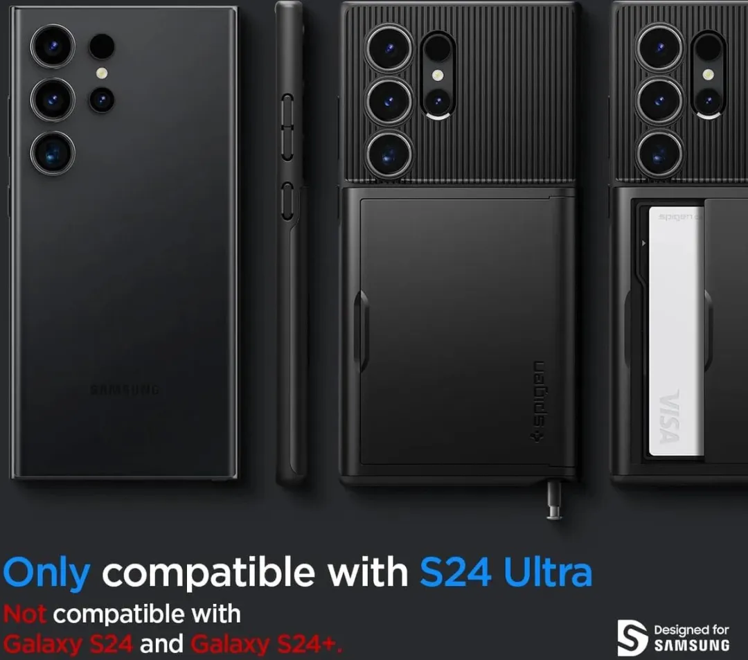 Spigen Slim Armor CS Hoesje Samsung Galaxy S24 Ultra - Zwart