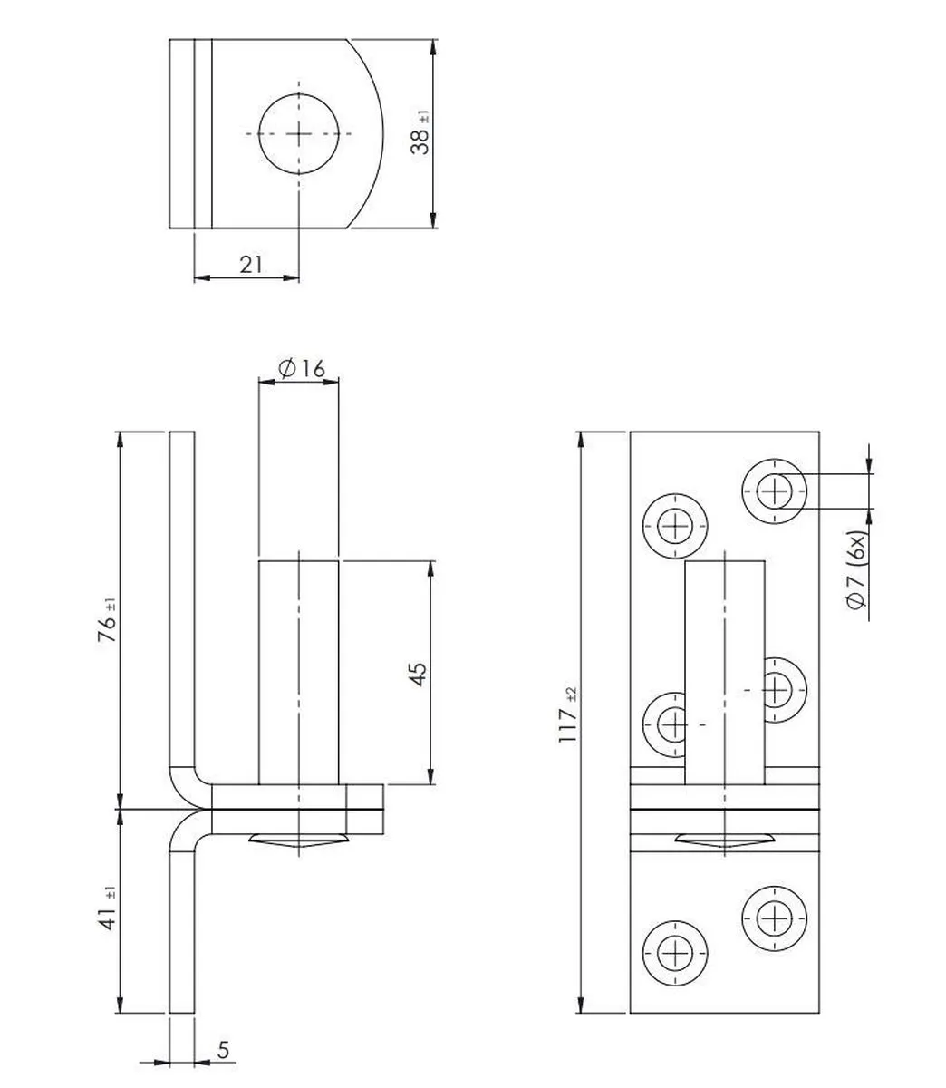 GB 37716 Plaatduim - Zwart