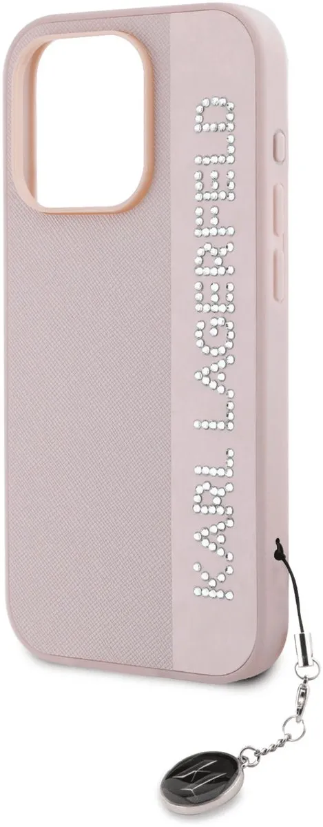 Karl Lagerfeld Backcover iPhone 16 Pro Saffiano Roze - 3666339320102