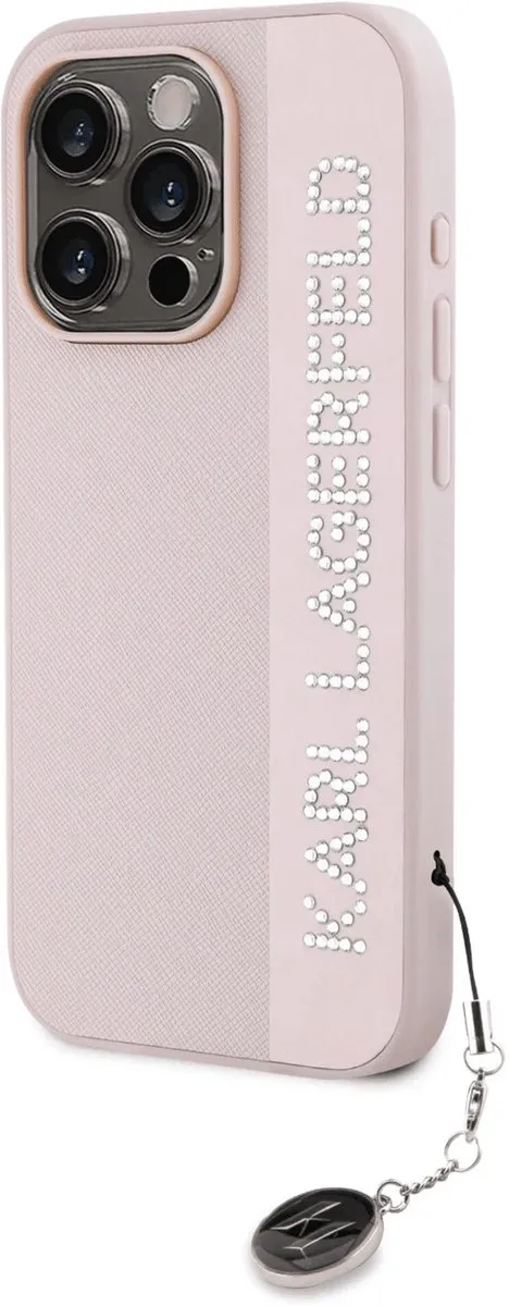 Karl Lagerfeld Backcover iPhone 16 Pro Saffiano Roze - 3666339320102