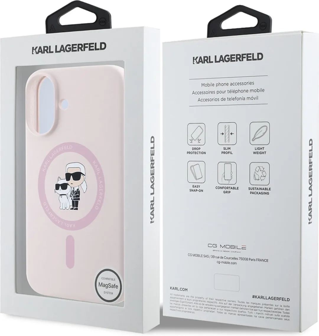 Karl Lagerfeld Backcase Hoesje iPhone 16 Plus - Roze