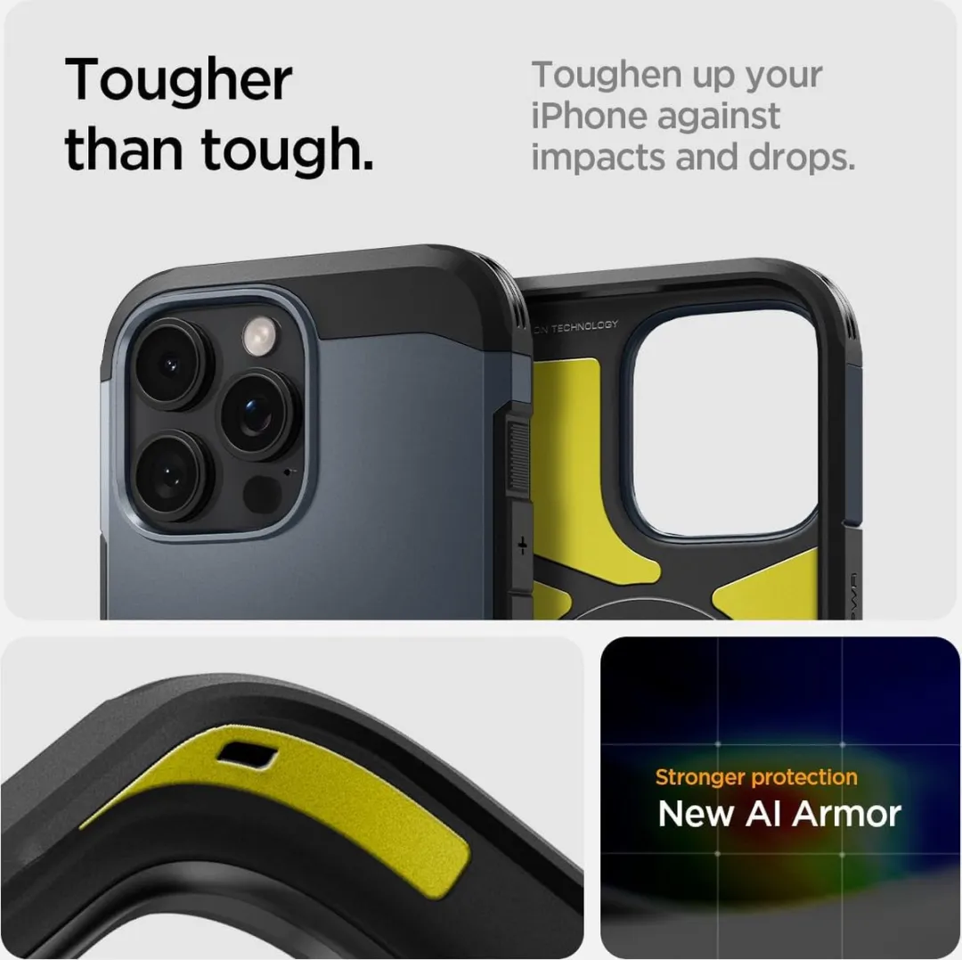 Spigen Tough Armor Hoesje iPhone 16 Pro Max - Grijs