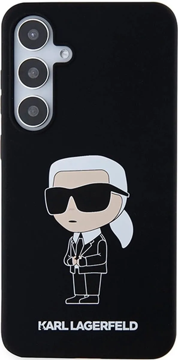 Karl Lagerfeld Siliconen Ikonik Hoesje Samsung Galaxy S24 - Zwart - afbeelding 6 van 6
