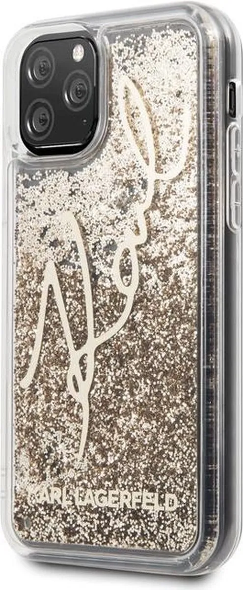 Karl Lagerfeld iPhone 11 Pro Backcover - Glitter - Goud