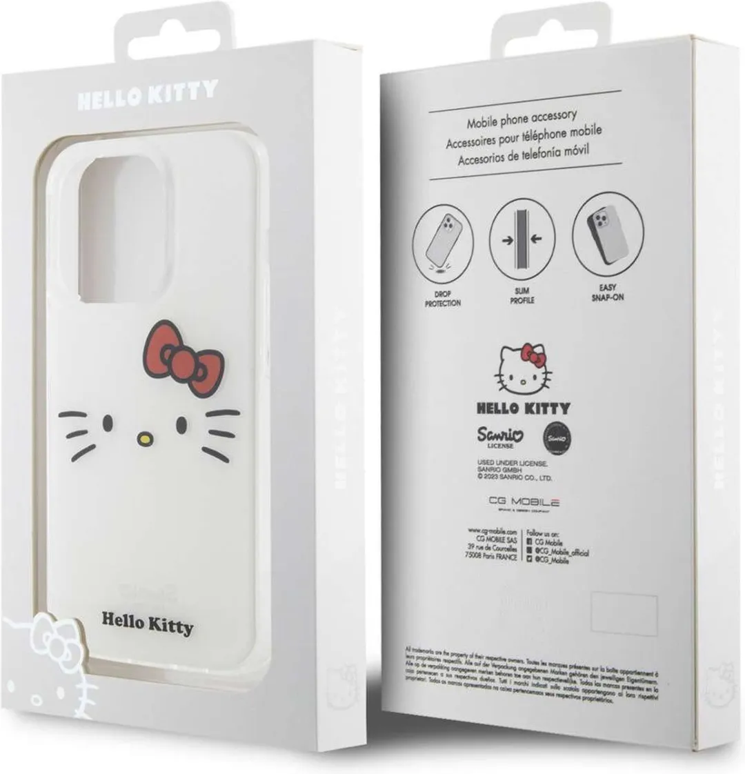 Karl Lagerfeld Hello Kitty iPhone 15 Pro TPU Hoesje - Wit