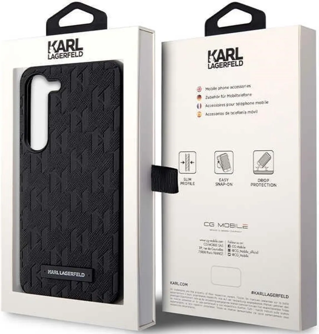 Karl Lagerfeld KLHCS23SSAKLHPK Hardcase Koffer - Zwart Saffiano