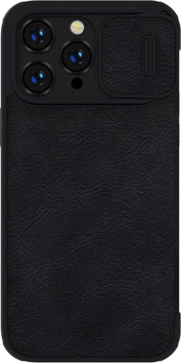 Nillkin iPhone 14 Pro Max Book Case Hoesje - 2 Pasjes - Zwart