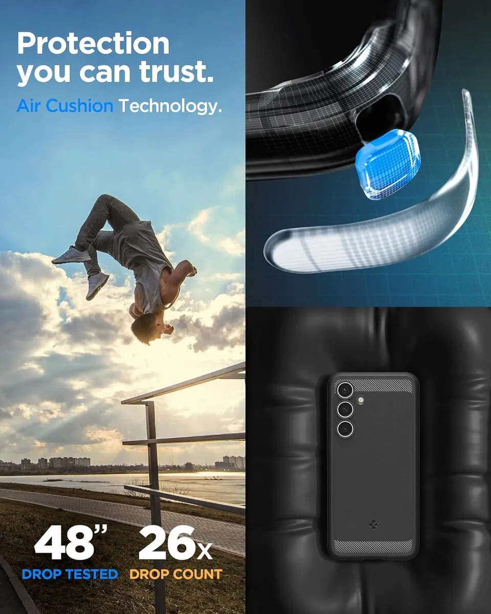 Spigen Rugged Armor Hoesje Samsung Galaxy S24 FE - Zwart