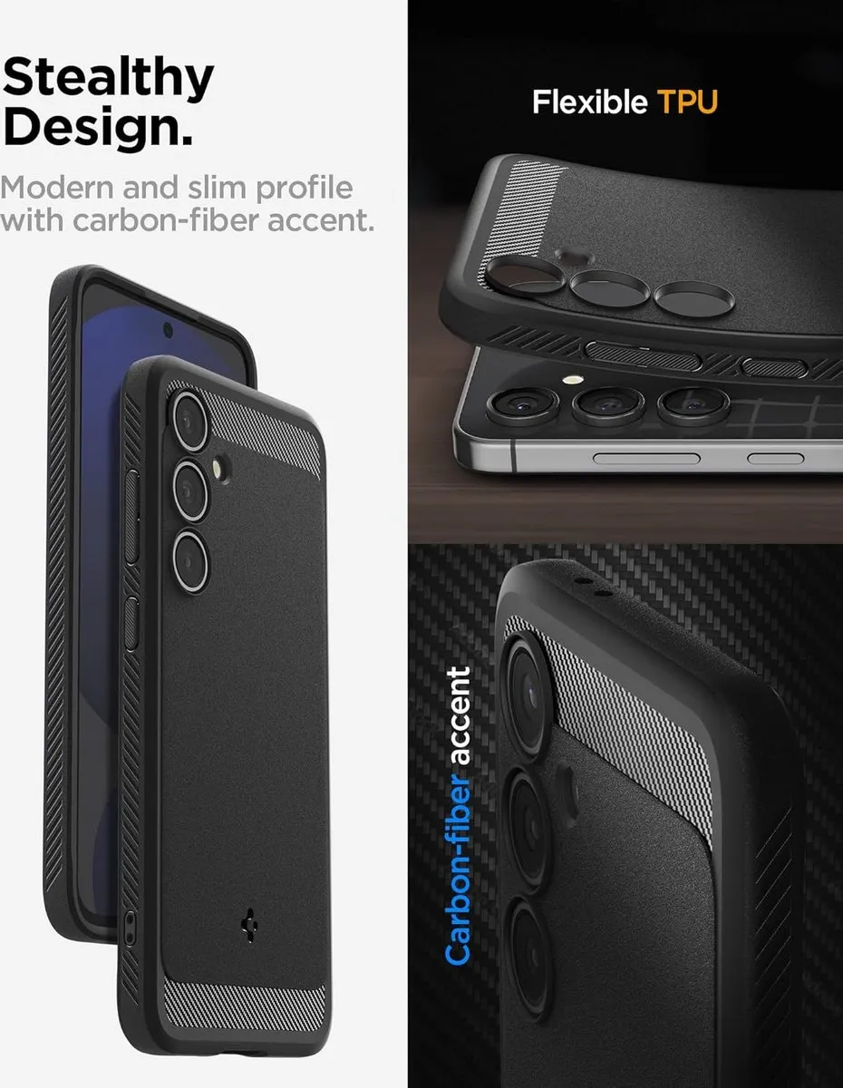 Spigen Rugged Armor Hoesje Samsung Galaxy S24 FE - Zwart