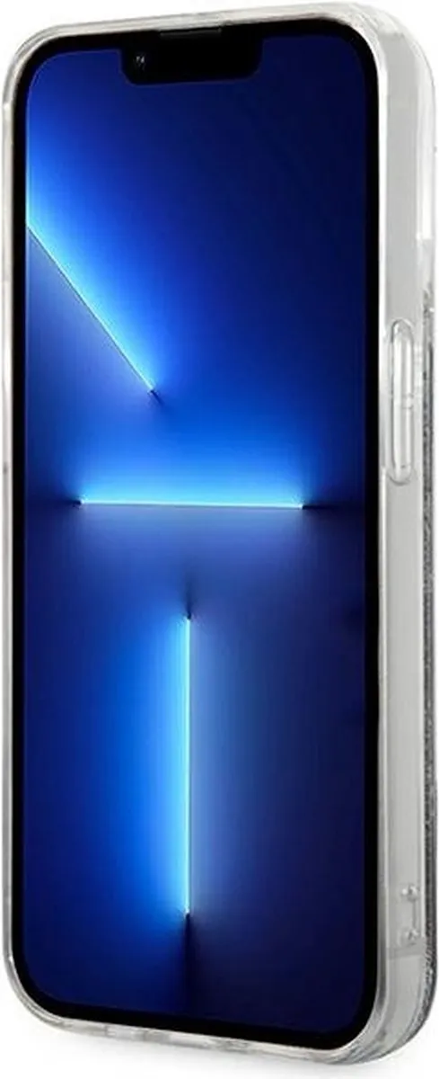 Karl Lagerfeld Liquid Glitter Monogram iPhone 14 Pro Hoes - Zwart - afbeelding 6 van 6