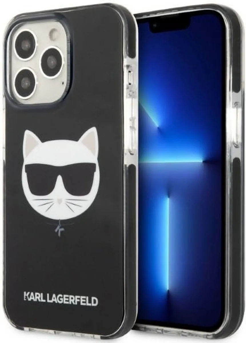 Karl Lagerfeld KLHCP13XTPECK Hoesje iPhone 13 Pro Max - Zwart