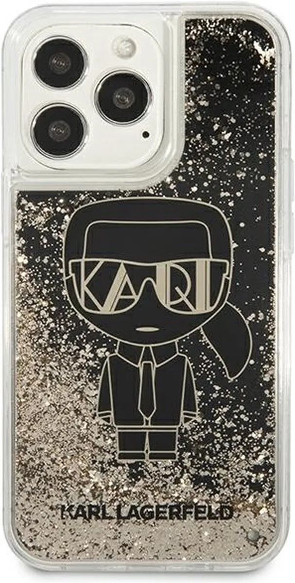 Karl Lagerfeld KLHCP13XLGGKBK iPhone 13 Pro Max Hoesje - Zwart
