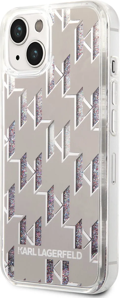 Karl Lagerfeld Back Cover iPhone 14 Plus - Zilver - 2 Pasjes