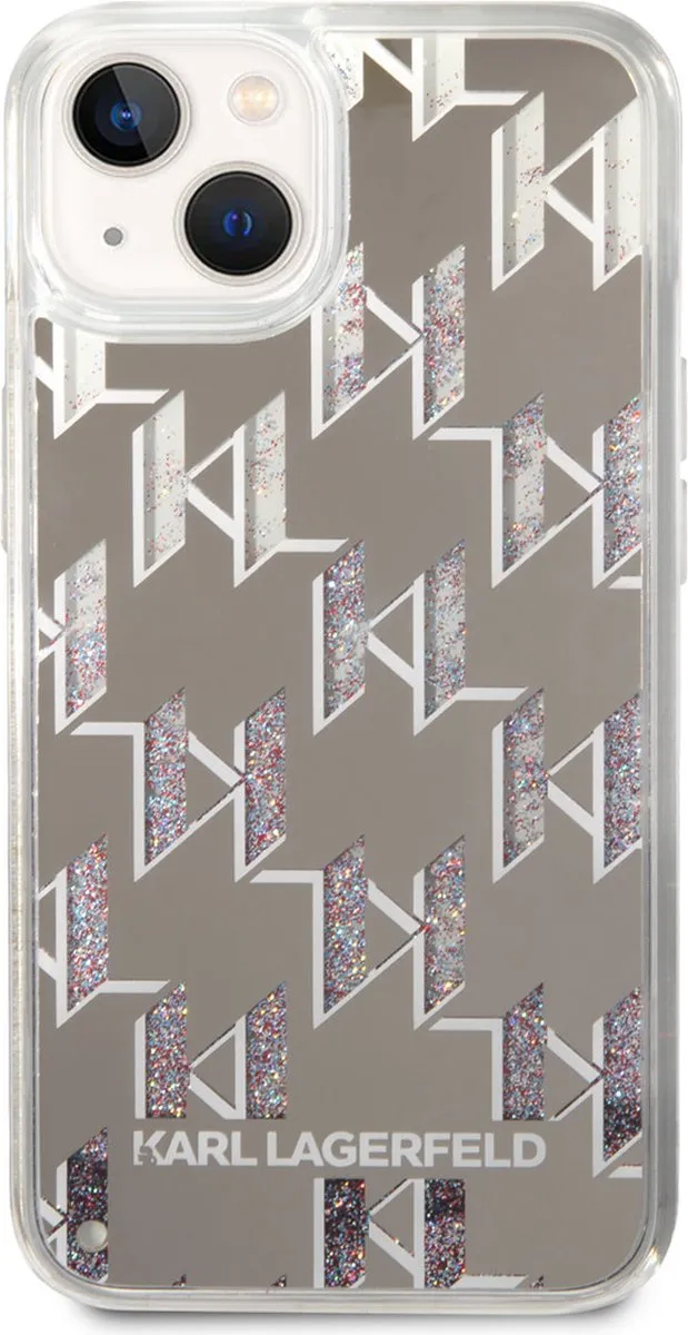Karl Lagerfeld Back Cover iPhone 14 Plus - Zilver - 2 Pasjes